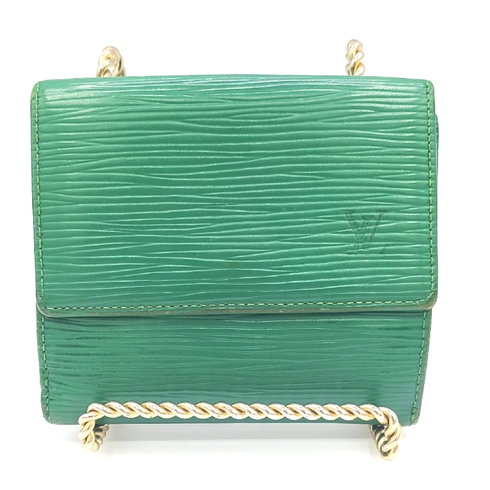 Louis Vuitton Epi Green Leather Compact Wallet